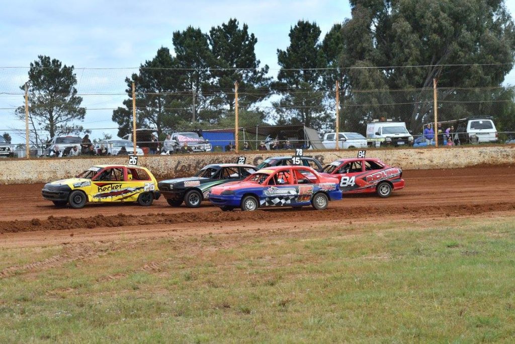 The New Star Junior Sedan action at Ellenbrook Speedway - Picture by Peter Roebuck