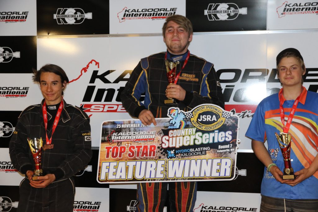 Top Star Junior Sedans - 3rd Blake Webb, 1st Dylan Parkes, 2nd Bryden Southwell