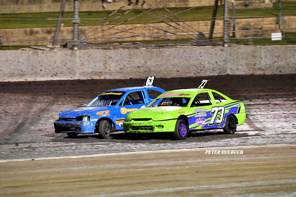 Junior Sedan's in action at the Perth Motorplex earlier this season. 